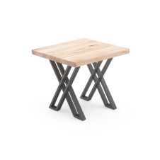 Modern Silhouette X Natural Wood End Table