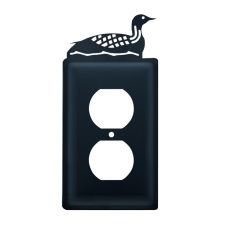 Wrought Iron Loon Single Outlet Cover