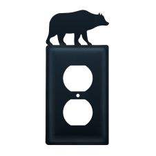 Wrought Iron Bear Single Outlet Cover