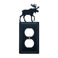 Wrought Iron Moose Single Outlet Cover