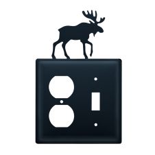 Wrought Iron Moose Double Outlet/Switch Cover