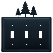 Wrought Iron Pine Triple Switch Cover