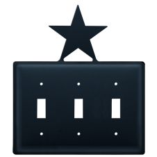 Wrought Iron Star Triple Switch Cover