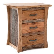 Rustic Craftsman Farmhouse 3 Drawer Nightstand