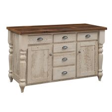 Classic Farmhouse Barn Wood Server - Distressed Pearl Base Finish