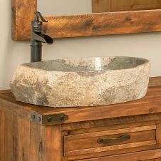 Stone Basin & Faucet (Sink pictured is not the sink you will receive)