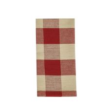 Rustic Garnet Checkered Cloth Napkins