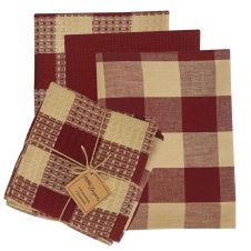 Garnet Checkered 4 Piece Kitchen Towel Set