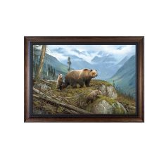"Griz Country" Framed Wall Art by Hayden Lambson
#BrownBarnwood Standard Frame