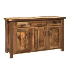 Reclamation Grove 3 Drawer Barn Wood Buffet - Clear Finish