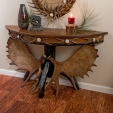 Half Moon Moose Paddle Console Table