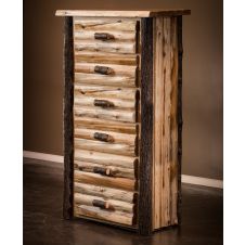 Hickory Logger 5 Drawer Chest--Clear finish