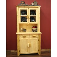 Hidden Lake 2 Drawer Buffet and Hutch in Clear FInish