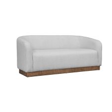 Suomi Upholstered Loveseat, Shown in Ivory Fabric
