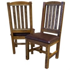 Old Sawmill Farmhouse Barnwood High Back Dining Chair--Clear Finish