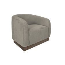Suomi Upholstered Arm Chair, Shown in Almond Fabric
