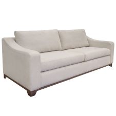 Natural Parota Upholstered Sofa, Shown in Marble Upholstery 