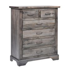 Kimberley Weathered Maple Chests of Drawers - 6 Drawer - Carbon Finish