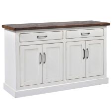 Kimberley 4 Door Weathered Wood Buffet - Light Brown Top Finish