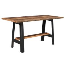 Kings Bridge Rustic Industrial Pub Table - Clear Finish