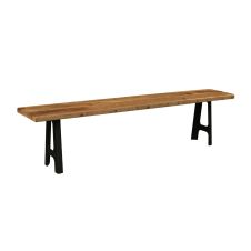 Kings Bridge Rustic Industrial Dining Bench - Clear Finish