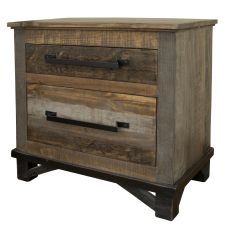 Loft Brown 2 Drawer Urban Barnwood Nightstand