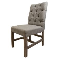 Marble Gray Upholstered Barnwood Dining Chair, Shown in Gray Upholstery