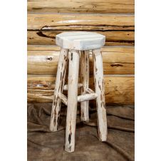 Montana Log Pub Stool