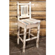 Montana Log Barstool with Back