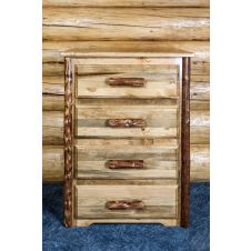Glacier Country 4 Drawer Log Chest--Flat drawer fronts
