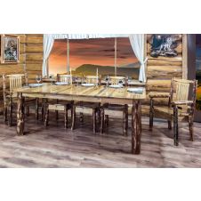 Extendable Log Dining Table | Extends to 84"