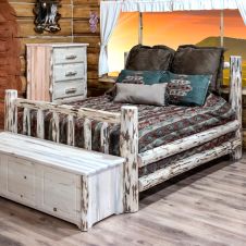 Montana Classic Log Spindle Bed--Queen, Unfinished