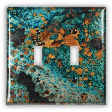 Mystic Topaz 2 Toggle Copper Switch Plate