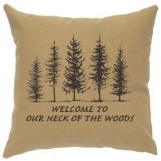 Neck Of The Woods Image Decor Pillow - Straw Linen