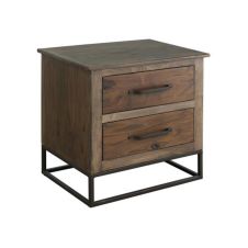 Natural Teca 2 Drawer Nightstand