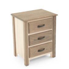 Rustic Harmony Red Oak and Ambrosia Maple 3 Drawer Nightstand