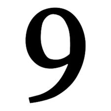 Wrought Iron House Number 9