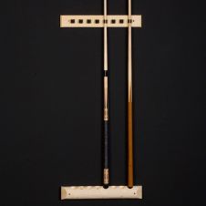 Log wall cue rack