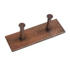 Oil Rubbed Bronze Hammered Copper Double Wall Hook