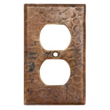 Copper Switchplate Single Duplex, 2 Hole Outlet Cover