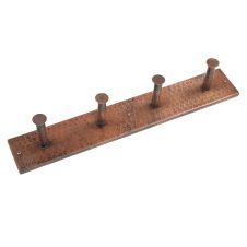 Oil Rubbed Bronze Hammered Copper Quadruple Wall Hook