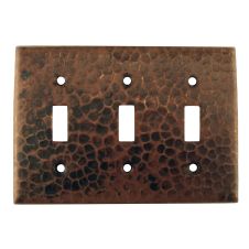 Copper Switchplate Triple Toggle Switch Cover