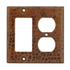 Oil Rubbed Bronze Hammered Copper GFI/Outlet Wall Plate Cover