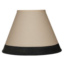 Rustic Natural Lenore Navy Banded Lampshades