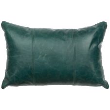 Peacock Leather Decor Pillow