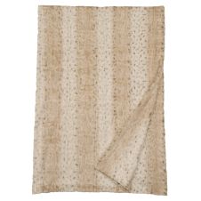 Pearl Leopard Cuddle Fur Throw Blanket