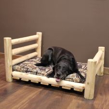 Log cabin dog bed
