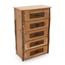 Poplar Grove Hickory Log 5 Drawer Chest