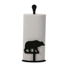 Wrought Iron Bear Paper Towel Stand