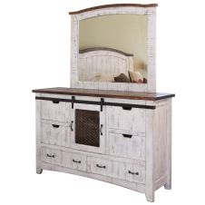 Pueblo White Farmhouse 6 Drawer Dresser
